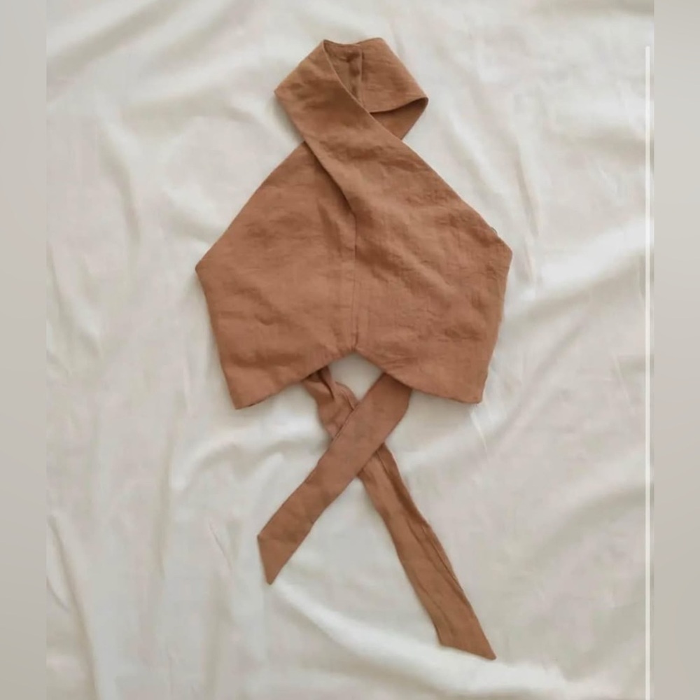 H&M: Tan Wrap Crop Top